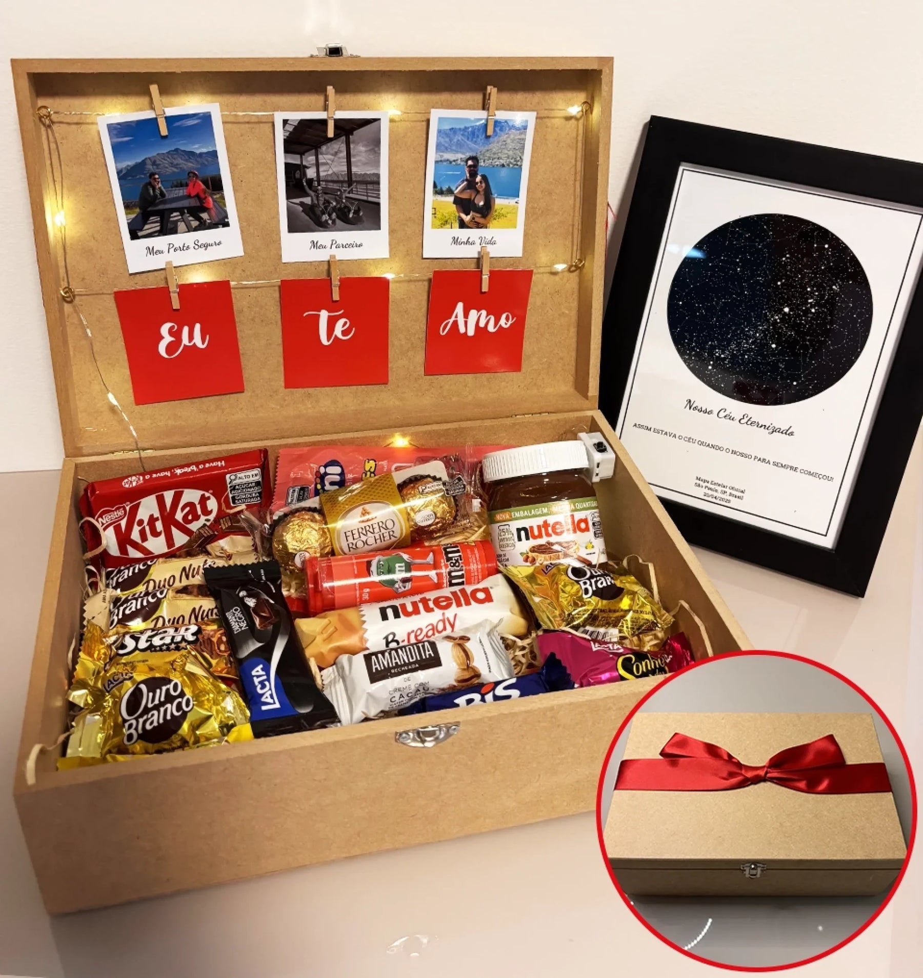 Box Eu te Amo Premium + Quadro