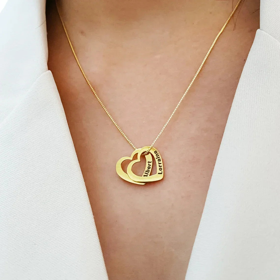 Colar Elegance Heart Personalizado – Gravação a Laser